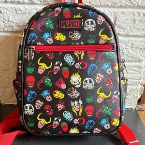 Marvel Kids' Backpack with Red and Black Superhero Design